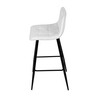Barová židle, bílá, látka,AUB-X7015 WT2