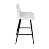 Barová židle, bílá, látka,AUB-X7015 WT2