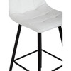 Barová židle, bílá, látka,AUB-X7015 WT2