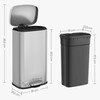 Koš na odpadky, kov, stříbrná, AUK-E1103 CR