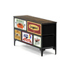 Komoda 103x30x56cm, mdf, vícebarevná, AUK-W2103 BK