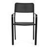Zahradní židle, kov, plast, černá, AZC-H1021 BK