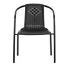 Zahradní židle, kov, plast, černá, AZC-H1001 BK