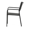 Zahradní židle, kov, plast, černá, AZC-H1021 BK