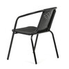 Zahradní židle, kov, plast, černá, AZC-H1001 BK