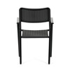 Zahradní židle, kov, plast, černá, AZC-H1021 BK