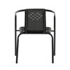 Zahradní židle, kov, plast, černá, AZC-H1001 BK