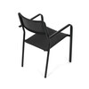 Zahradní židle, kov, plast, černá, AZC-H1021 BK