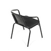 Zahradní židle, kov, plast, černá, AZC-H1001 BK