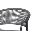 Zahradní židle, kov, polyratan, šedá, AZC-L1352 GREY