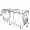 Zahradní úložný box 112x49x54cm, plast, béžová, 280l, AZB-G2075 CRM