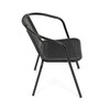 Zahradní židle, kov, plast, černá, AZC-H1001 BK