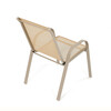 Zahradní židle, kov, síťovina, krémová, AZC-C1000 CRM