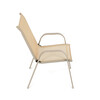 Zahradní židle, kov, síťovina, krémová, AZC-C1000 CRM