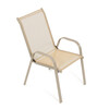Zahradní židle, kov, síťovina, krémová, AZC-C1000 CRM