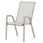 Zahradní židle, kov, síťovina, béžová, AZC-S1048 CRM