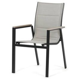 Zahradní židle, hliník, síťovina, béžová, AZC-S1110 BK