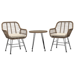 Zahradní set 1+2, kov, polyratan, přírodní, AZ-F1208 NAT