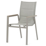 Zahradní židle, hliník, síťovina, béžová, AZC-S1110 GREY