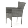 Zahradní židle, kov, polyratan, šedá, AZC-S2118 GREY