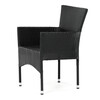 Zahradní židle, kov, polyratan, černá, AZC-S2117 BK