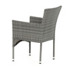 Zahradní židle, kov, polyratan, šedá, AZC-S2118 GREY