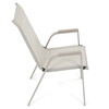 Zahradní židle, kov, síťovina, béžová, AZC-S1048 CRM