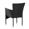 Zahradní židle, kov, polyratan, černá, AZC-S2117 BK
