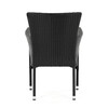 Zahradní židle, kov, polyratan, černá, AZC-S2117 BK