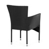 Zahradní židle, kov, polyratan, černá, AZC-S2117 BK