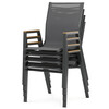 Zahradní židle, kov, síťovina, šedá, AZC-S1050 GREY