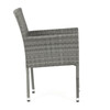 Zahradní židle, kov, polyratan, šedá, AZC-S2118 GREY