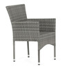 Zahradní židle, kov, polyratan, šedá, AZC-S2118 GREY