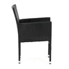 Zahradní židle, kov, polyratan, černá, AZC-S2117 BK
