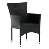 Zahradní židle, kov, polyratan, černá, AZC-S2117 BK