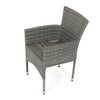 Zahradní židle, kov, polyratan, šedá, AZC-S2118 GREY