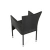 Zahradní židle, kov, polyratan, černá, AZC-S2117 BK