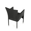 Zahradní židle, kov, polyratan, černá, AZC-S2117 BK