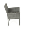Zahradní židle, kov, polyratan, šedá, AZC-S2118 GREY