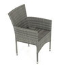 Zahradní židle, kov, polyratan, šedá, AZC-S2118 GREY