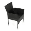 Zahradní židle, kov, polyratan, černá, AZC-S2117 BK