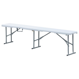 Zahradní lavice, kov, plast, bílá, AZ-K1001 WT