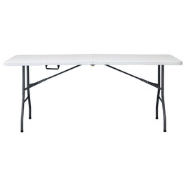 Zahradní stůl 180x70cm, kov, plast, bílá, AZ-K1002 WT