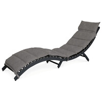 Zahradní lehátko 54x192x67cm, hliník, šedá, AZL-L1301 GREY