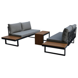 Zahradní sestava, hliník, polywood, šedá, AZS-G1924 GREY