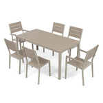 Zahradní sestava 156x78x74cm, polywood, béžová, AZS-B1656 CRM