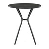 Zahradní stůl 60x60cm, kov, plast, černá, AZT-H1021 BK