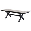 Zahradní stůl rozkládací 200-260x100cm, hliník, slinutá keramika, šedá, AZT-G1920 GREY