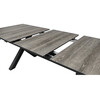Zahradní stůl rozkládací 200-260x100cm, hliník, slinutá keramika, šedá, AZT-G1920 GREY