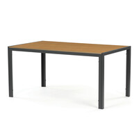 Zahradní stůl 150x89cm, kov, polywood, hnědá, AZT-S1215 OAK